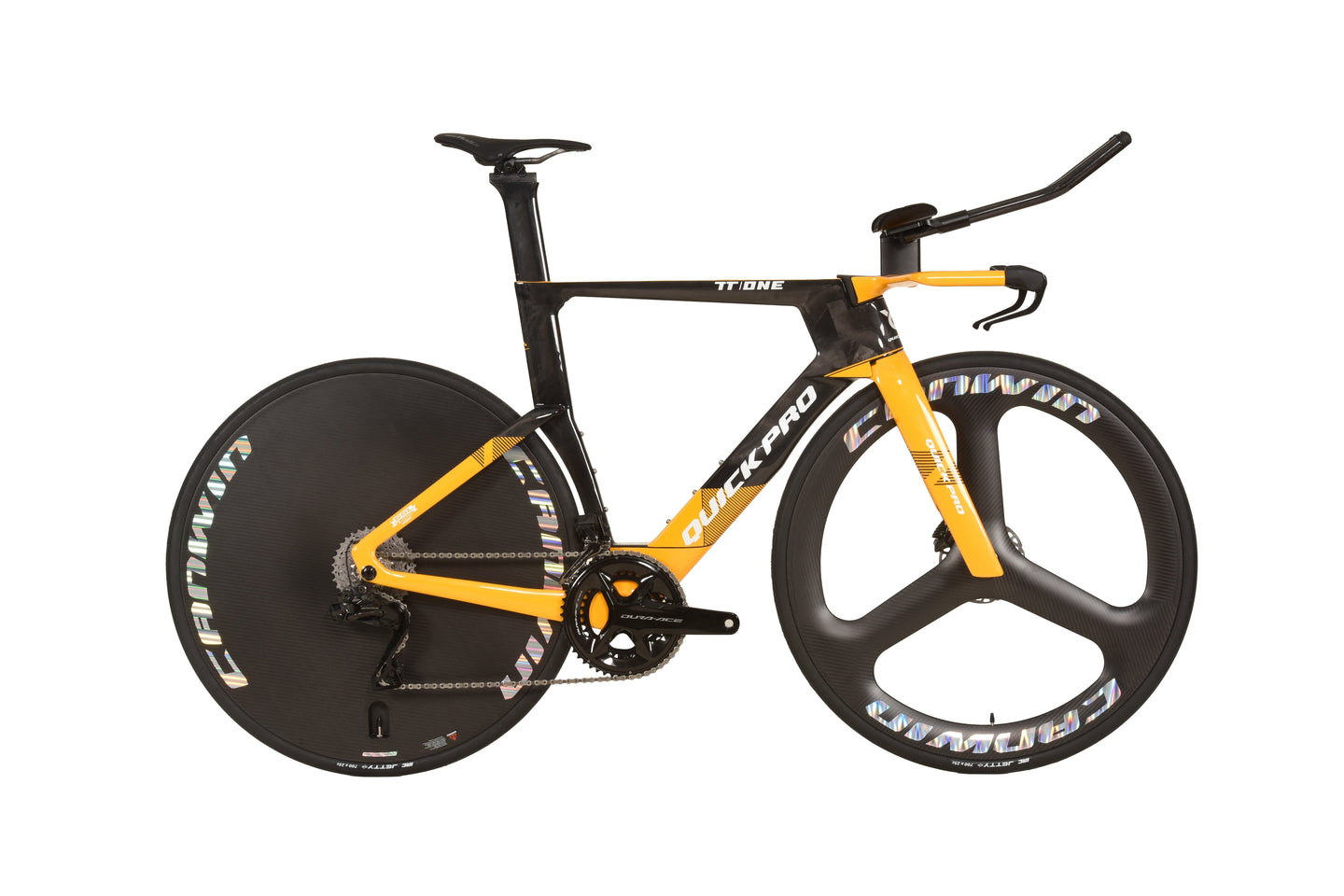 Vélo QUICK PRO TT:ONE Carbone DURA - ACE Di2 R9270 CLM/Triathlon - Peloton GP