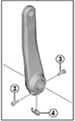 Vis de serrage manivelle gauche M6 x 21 mm - Peloton GP