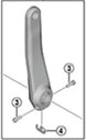 Vis de serrage manivelle gauche M6 x 21 mm - Peloton GP